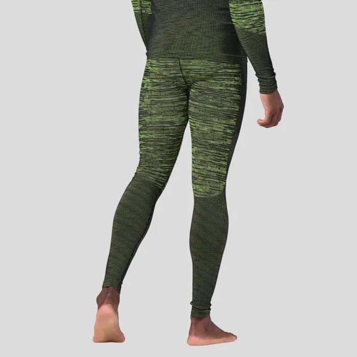 Odlo Base Layers The Blackcomb Base Layer Bottoms Lime Green 8211 Space Dye 8211 Men