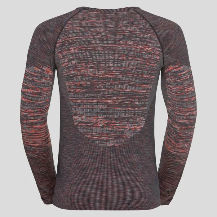 Odlo Base Layers The Blackcomb Base Layer Top Exuberant Orange 8211 Space Dye 8211 Men
