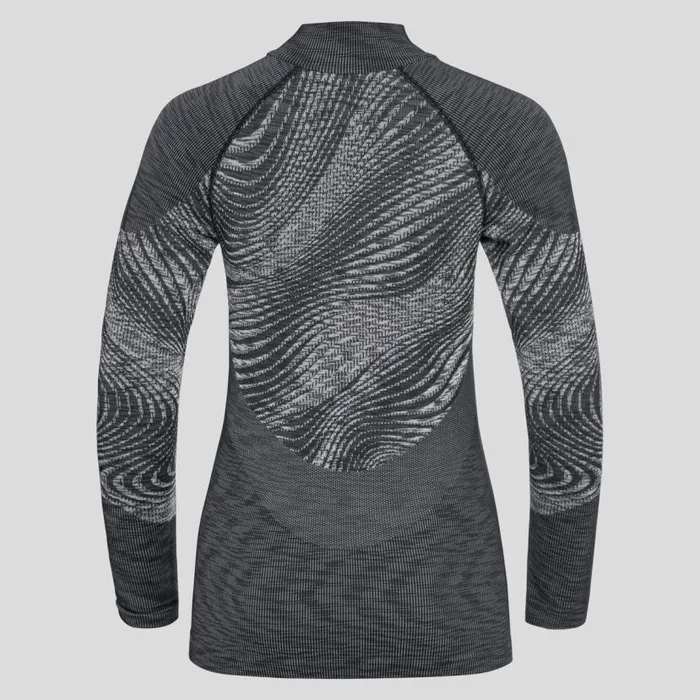 Odlo Base Layers The Blackcomb Long Sleeve HalfZip Black 8211 Space Dye 8211 Women