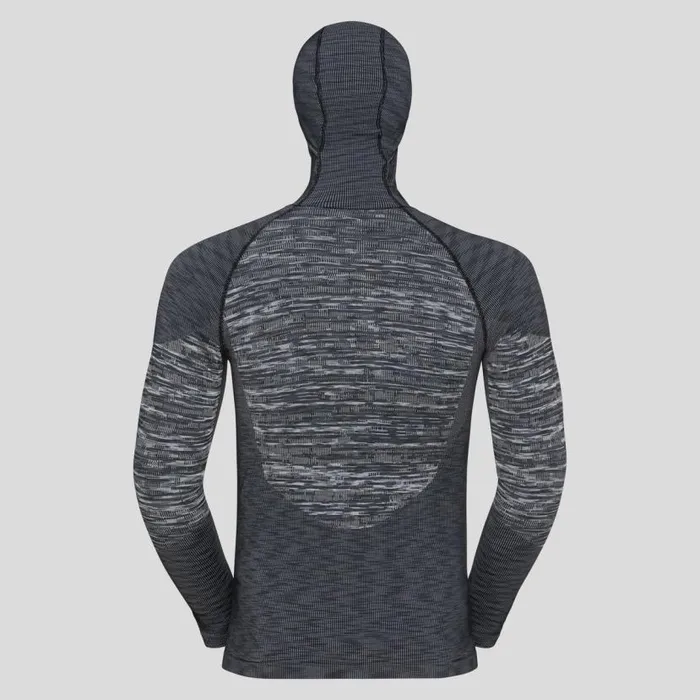 Odlo Base Layers The Blackcomb Long Sleeve With Facemask Black 8211 Space Dye 8211 Men