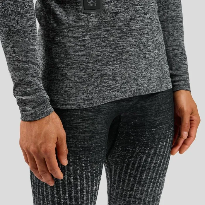 Odlo Base Layers The IThermic XWarm Base Layer Top 20 Rechargeable Battery Odlo Steel Grey Melange 8211 Black 8211 Men