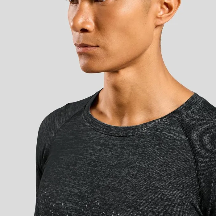 Odlo Base Layers The IThermic XWarm Base Layer Top 20 Rechargeable Battery Odlo Steel Grey Melange 8211 Black 8211 Men