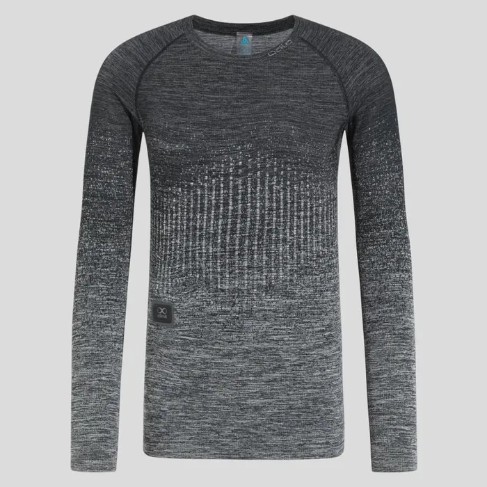 Odlo Base Layers The IThermic XWarm Base Layer Top 20 Rechargeable Battery Odlo Steel Grey Melange 8211 Black 8211 Men