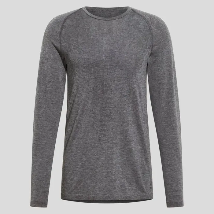 Odlo Base Layers The Kinship Light Base Layer Top Grey Melange 8211 Black 8211 Men