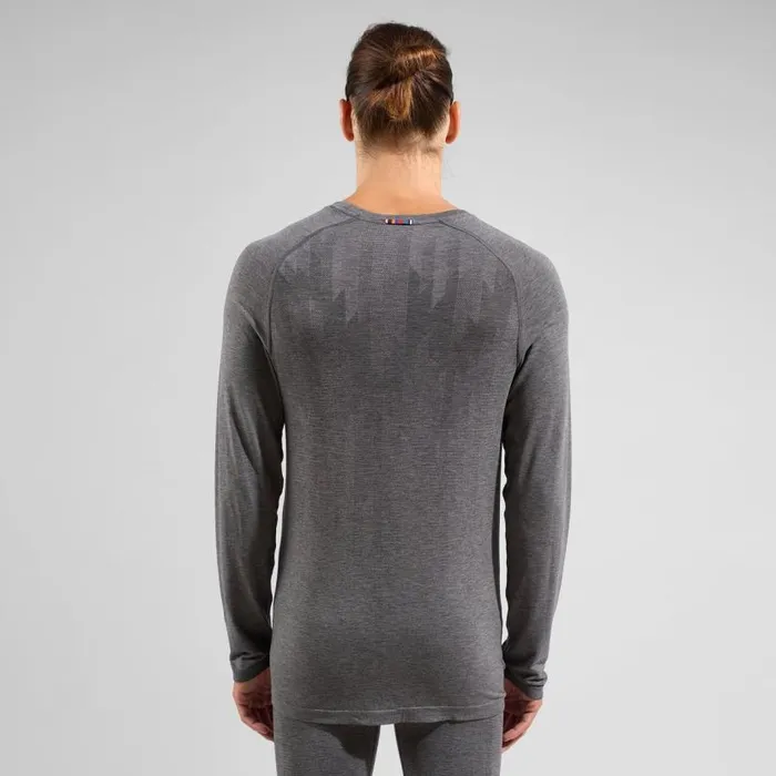 Odlo Base Layers The Kinship Light Base Layer Top Grey Melange 8211 Black 8211 Men