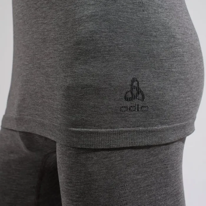 Odlo Base Layers The Kinship Light Base Layer Top Grey Melange 8211 Black 8211 Men