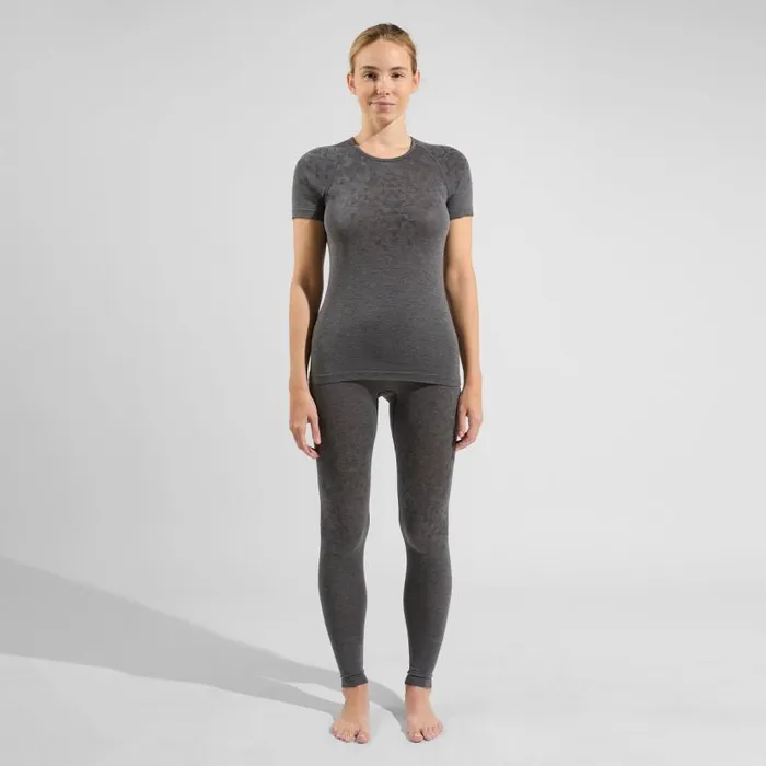 Odlo Base Layers The Kinship Light Base Layer Top Grey Melange 8211 Black 8211 Women