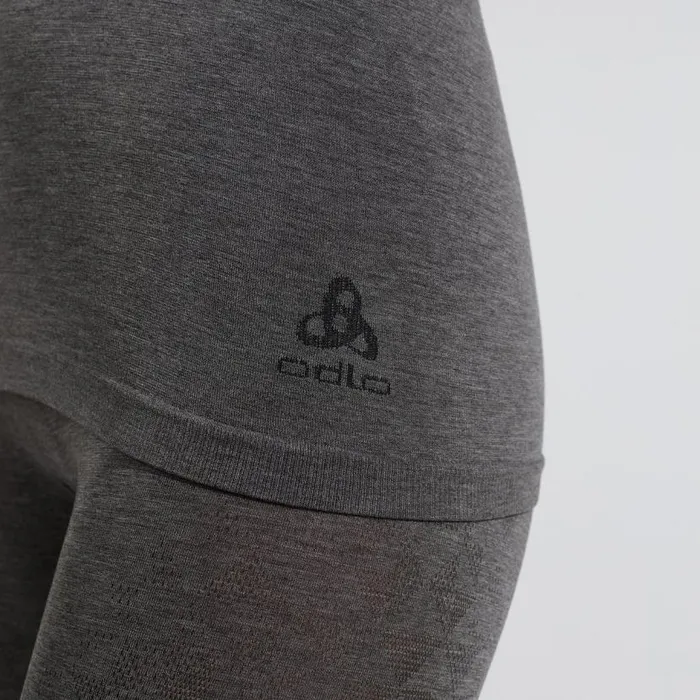 Odlo Base Layers The Kinship Light Base Layer Top Grey Melange 8211 Black 8211 Women
