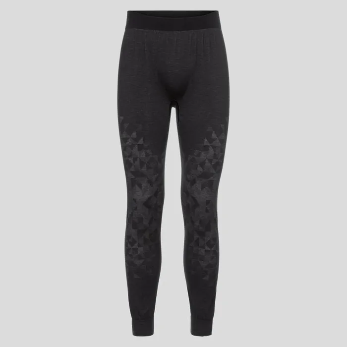 Odlo Base Layers The Kinship Performance Wool Warm Base Layer Bottoms Black Melange 8211 Women