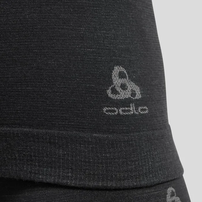 Odlo Base Layers The Kinship Performance Wool Warm Base Layer HalfZip Black Melange 8211 Women