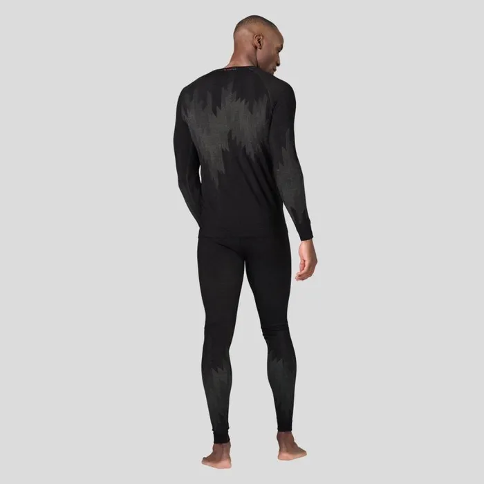 Odlo Base Layers The Kinship Performance Wool Warm Base Layer Top Black Melange 8211 Men