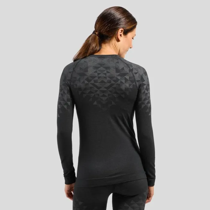 Odlo Base Layers The Kinship Performance Wool Warm Base Layer Top Black Melange 8211 Women