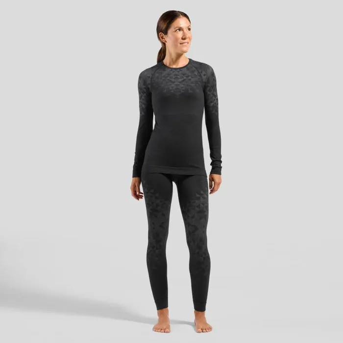Odlo Base Layers The Kinship Performance Wool Warm Base Layer Top Black Melange 8211 Women