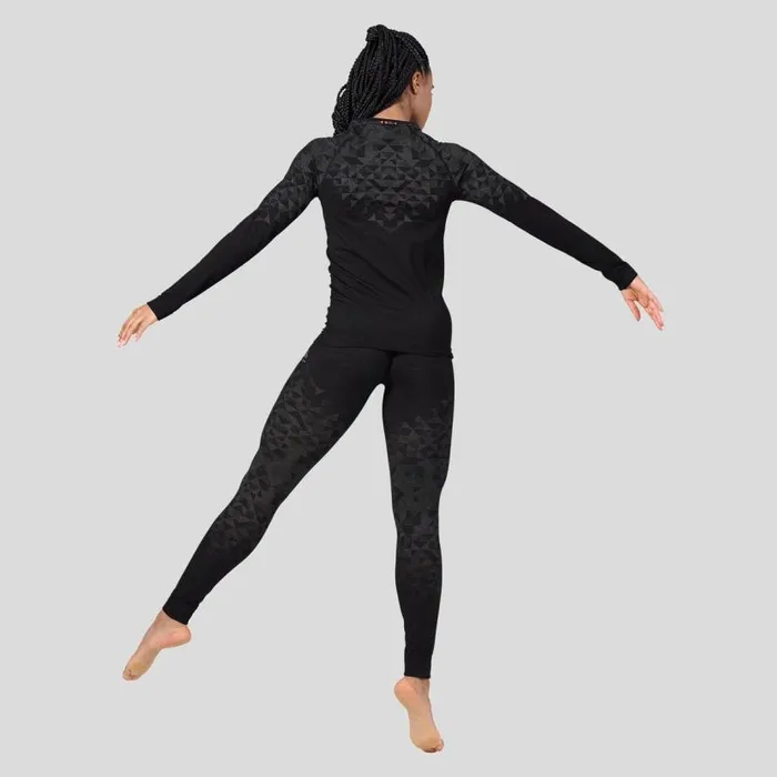 Odlo Base Layers The Kinship Performance Wool Warm Base Layer Top Black Melange 8211 Women