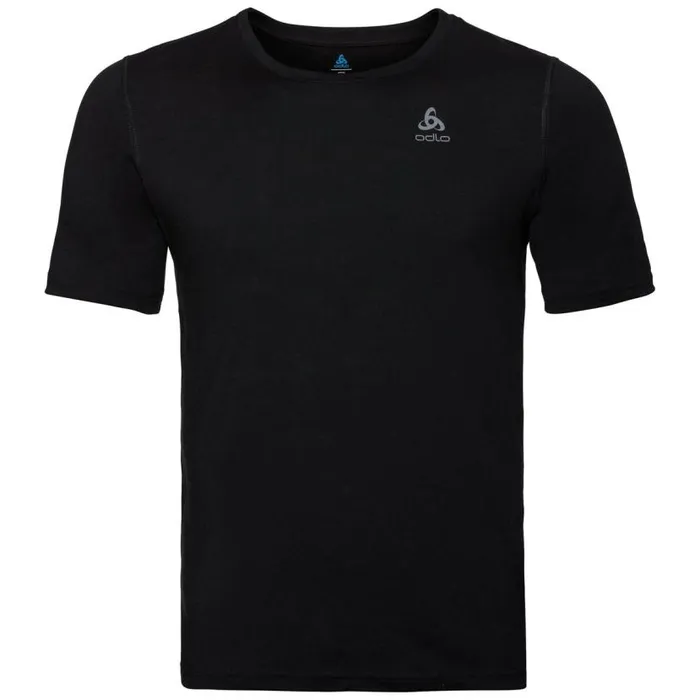 Odlo Base Layers The Natural 100 Merino Warm Base Layer TShirt Black 8211 Black 8211 Men