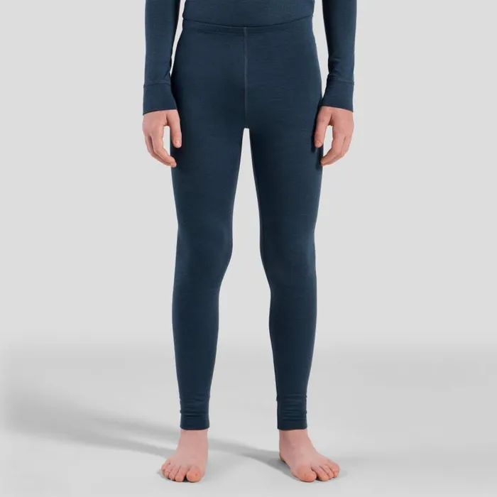 Odlo Base Layers The Natural Merino Warm Base Layer Set Blue Wing Teal 8211 Blue Ashes 8211 Kids