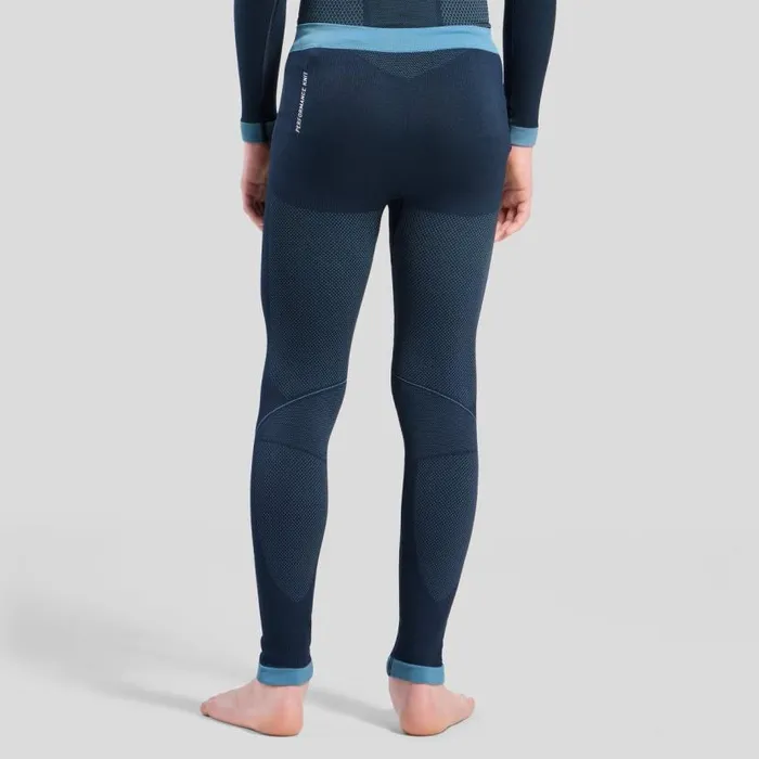 Odlo Base Layers The Performance Warm 039 Base Layer Bottoms Provincial Blue 8211 Kids