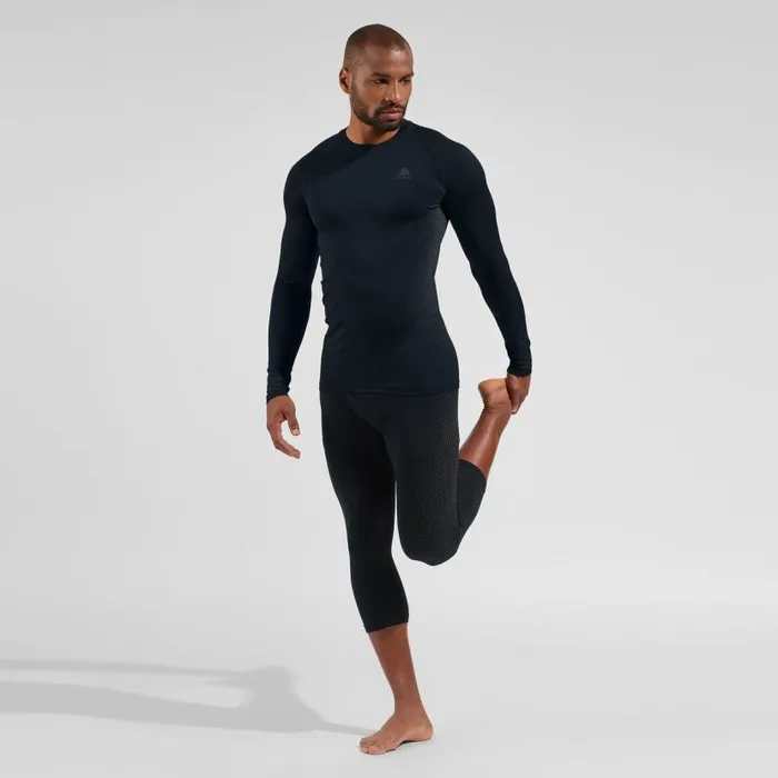 Odlo Base Layers The Performance Warm Base Layer 34 Bottoms Black 8211 New Odlo Graphite Grey 8211 Men