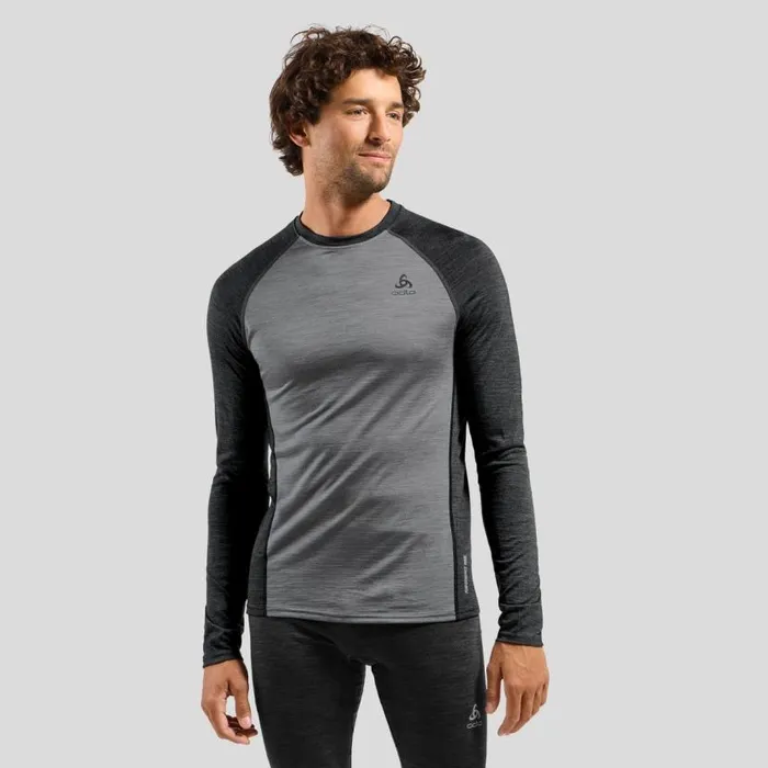 Odlo Base Layers The Performance Wool 150 Base Layer Top Grey Melange 8211 Dark Grey Melange 8211 Men Odlo Base Layers The Performance Wool 150 Base Layer Top Grey Melange 8211 Dark Grey Melange 8211 Men