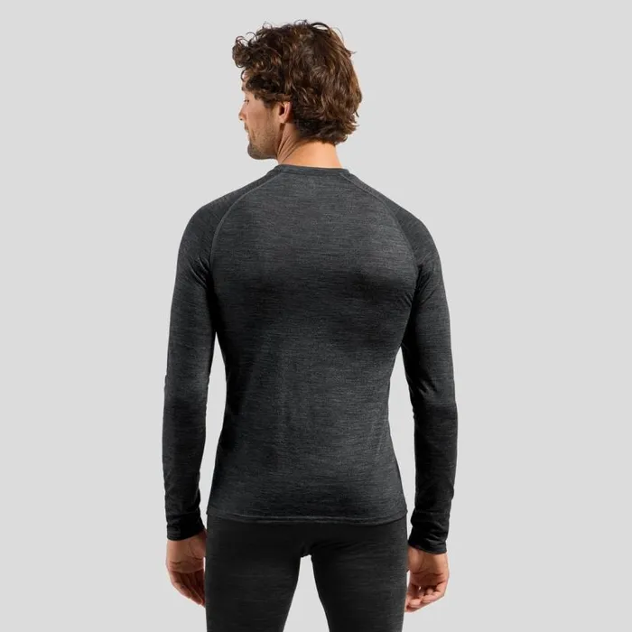 Odlo Base Layers The Performance Wool 150 Base Layer Top Grey Melange 8211 Dark Grey Melange 8211 Men