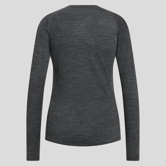Odlo Base Layers The Performance Wool 150 Base Layer Top Matte Green 8211 Dark Grey Melange 8211 Women
