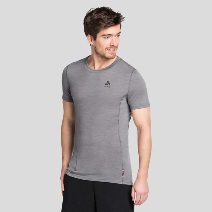 Odlo Base Layers The Performance Wool Light Short Sleeve Base Layer Top Grey Melange 8211 Men Odlo Base Layers The Performance Wool Light Short Sleeve Base Layer Top Grey Melange 8211 Men