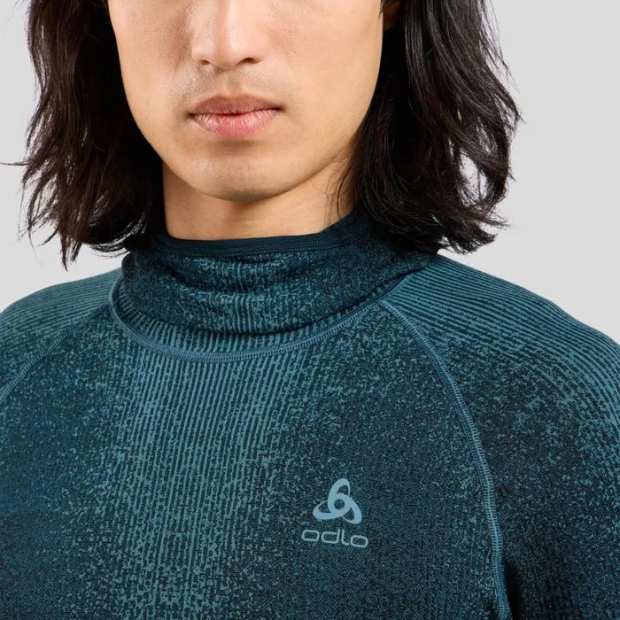 Odlo Base Layers The Pow Blackcomb Base Layer With Facemask Provincial Blue 8211 Men