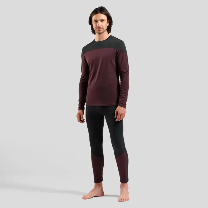 Odlo Base Layers The Revelstoke Performance Wool Warm Base Layer Bottoms Black 8211 Fudge Melange 8211 Men