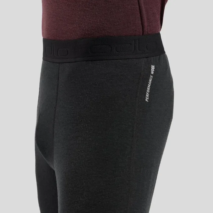 Odlo Base Layers The Revelstoke Performance Wool Warm Base Layer Bottoms Black 8211 Fudge Melange 8211 Men