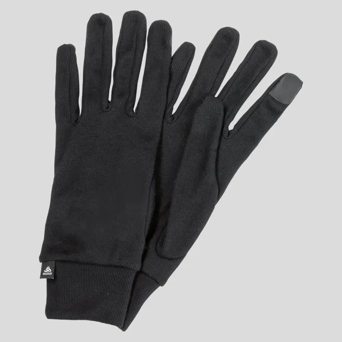 Odlo Headwear and Gloves The Active Warm ETip Gloves Black 8211 WomenMen