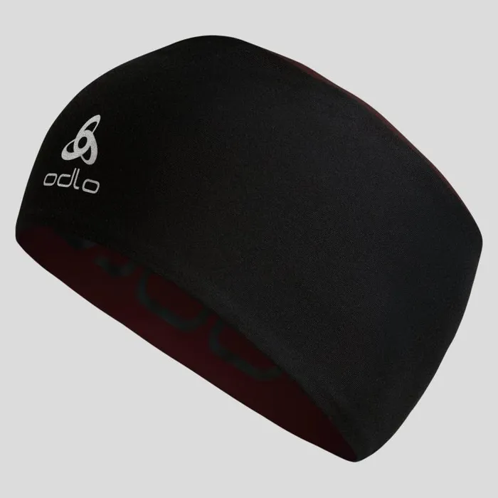 Odlo Headwear and Gloves The Reversible Headband Fudge 8211 Black 8211 WomenMen