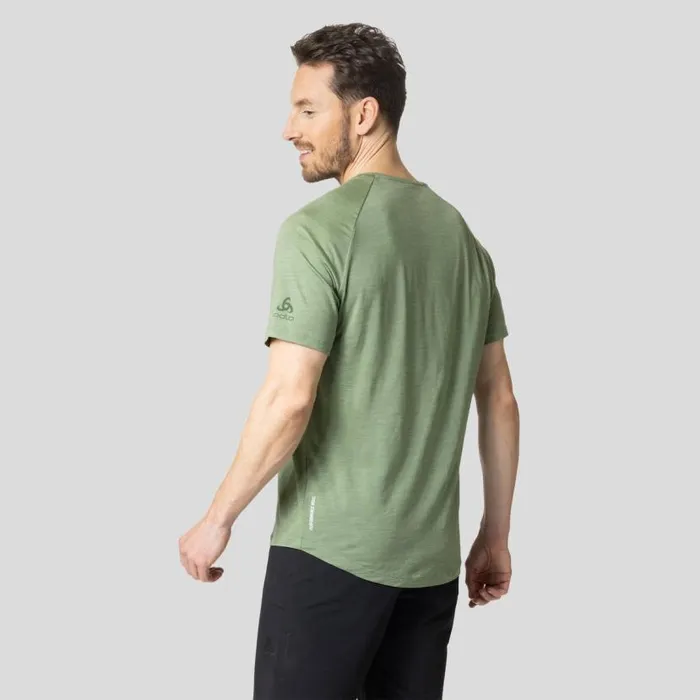 Odlo Hiking The Ascent Performance Wool 130 Trees TShirt Loden Frost Melange 8211 Men