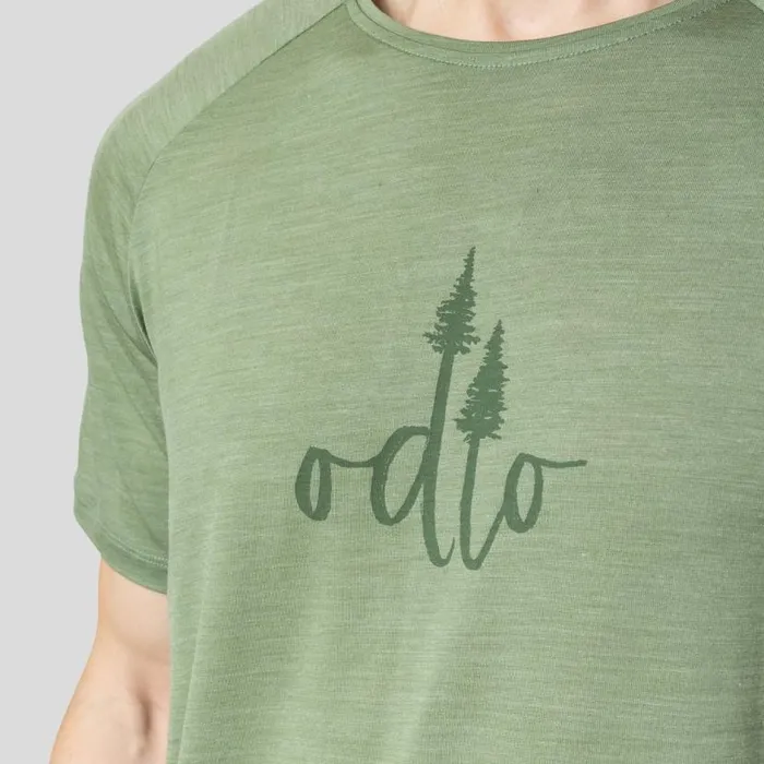 Odlo Hiking The Ascent Performance Wool 130 Trees TShirt Loden Frost Melange 8211 Men