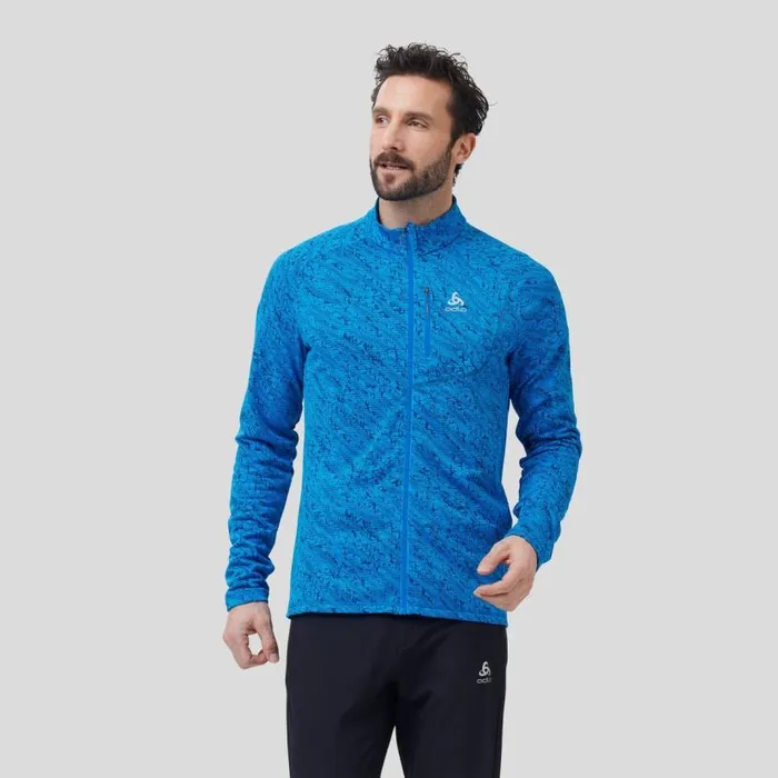 Odlo Hiking The Fli Light Print Mid Layer Indigo Bunting 8211 Men