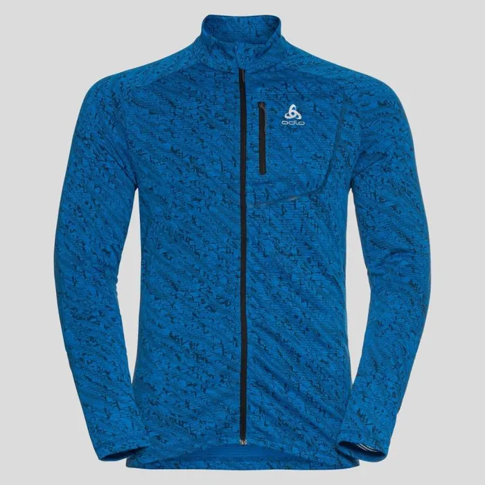 Odlo Hiking The Fli Light Print Mid Layer Indigo Bunting 8211 Men