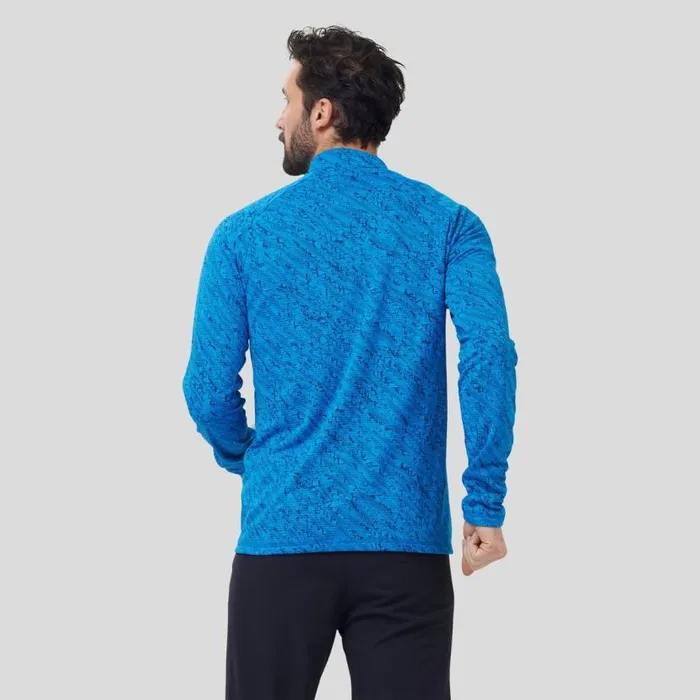 Odlo Hiking The Fli Light Print Mid Layer Indigo Bunting 8211 Men