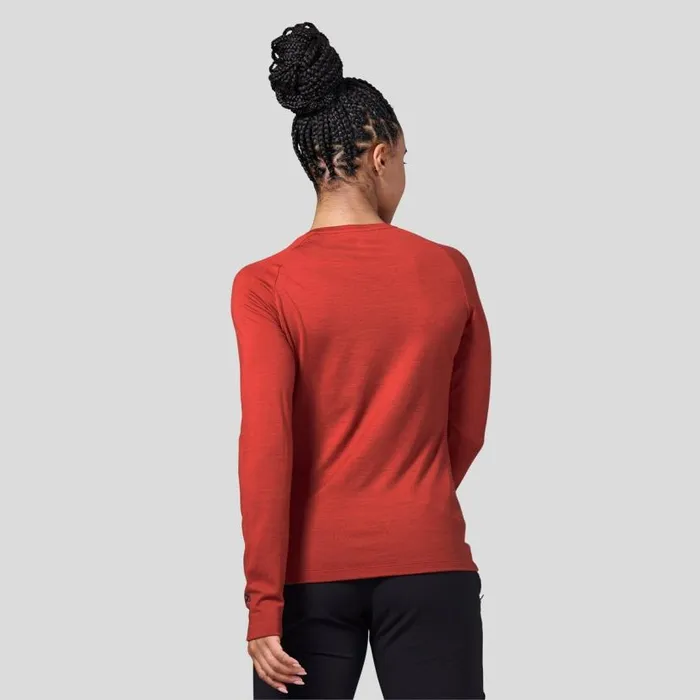 Odlo Hiking The Merino Warm Forest LongSleeve TShirt Ketchup 8211 Women