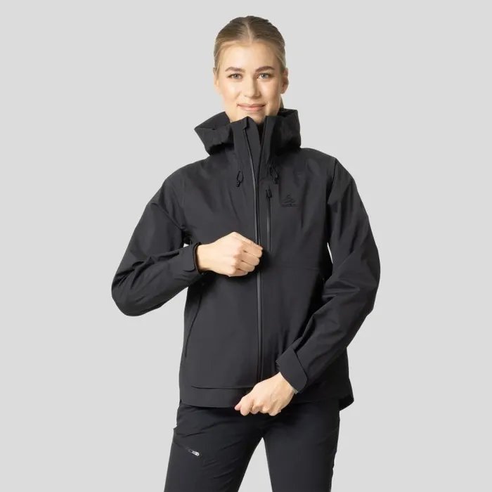 Odlo Jackets and Vests The Ascent 3l Waterproof Hardshell Jacket Black 8211 Women Odlo Jackets and Vests The Ascent 3l Waterproof Hardshell Jacket Black 8211 Women