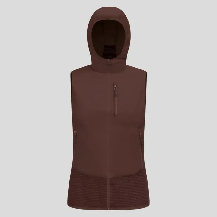 Odlo Jackets and Vests The Ascent Wool Insulated Hybrid Vest Fudge 8211 Women