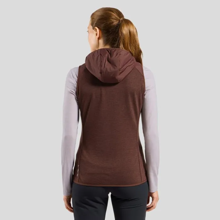 Odlo Jackets and Vests The Ascent Wool Insulated Hybrid Vest Fudge 8211 Women