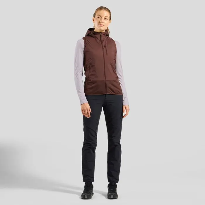 Odlo Jackets and Vests The Ascent Wool Insulated Hybrid Vest Fudge 8211 Women