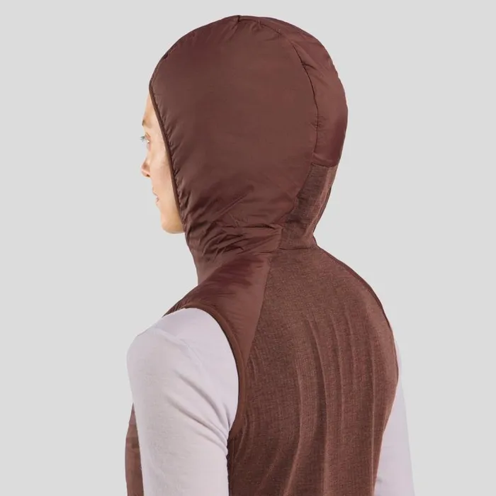 Odlo Jackets and Vests The Ascent Wool Insulated Hybrid Vest Fudge 8211 Women