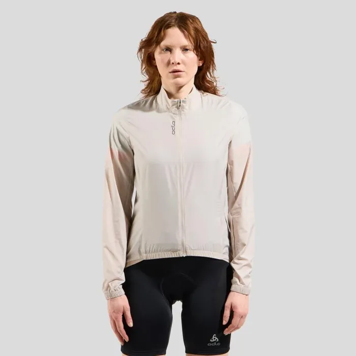 Odlo Jackets and Vests The Essentials Long Sleeve Cycling Jacket Silver Cloud 8211 Women Odlo Jackets and Vests The Essentials Long Sleeve Cycling Jacket Silver Cloud 8211 Women