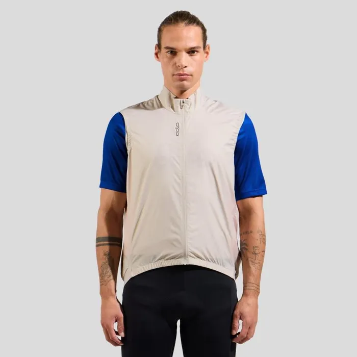 Odlo Jackets and Vests The Essentials Windproof Cycling Vest Silver Cloud 8211 Men Odlo Jackets and Vests The Essentials Windproof Cycling Vest Silver Cloud 8211 Men