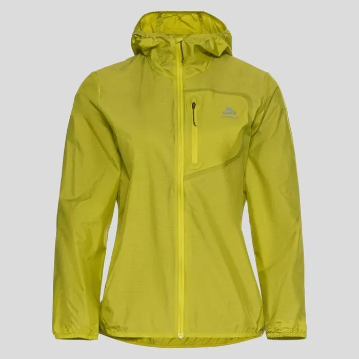 Odlo Jackets and Vests The Fli Windproof Dwr Jacket Citronelle 8211 Women