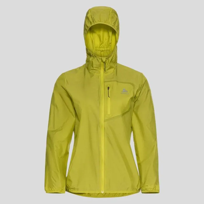 Odlo Jackets and Vests The Fli Windproof Dwr Jacket Citronelle 8211 Women