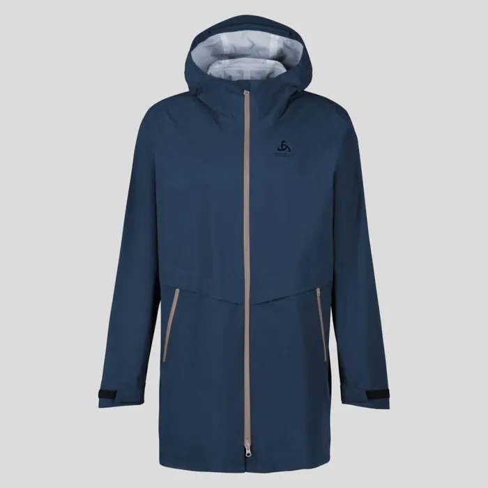 Odlo Jackets and Vests The Logic 25l Rain Parka Blue Wing Teal 8211 Men