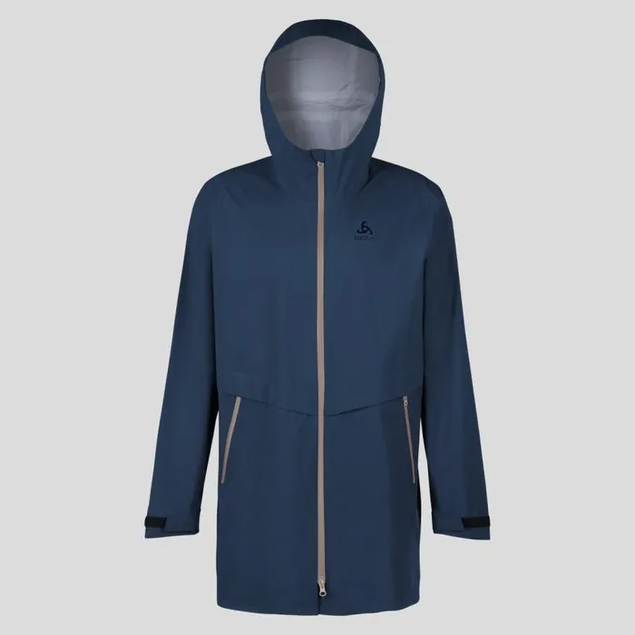 Odlo Jackets and Vests The Logic 25l Rain Parka Blue Wing Teal 8211 Men