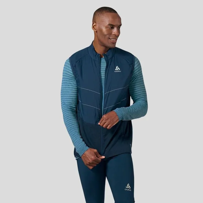 Odlo Jackets and Vests The Run Easy SThermic Running Vest Blue Wing Teal 8211 Men Odlo Jackets and Vests The Run Easy SThermic Running Vest Blue Wing Teal 8211 Men