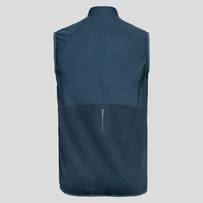 Odlo Jackets and Vests The Run Easy SThermic Running Vest Blue Wing Teal 8211 Men
